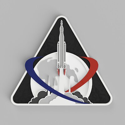 Artemis I mission logo  flat single color version