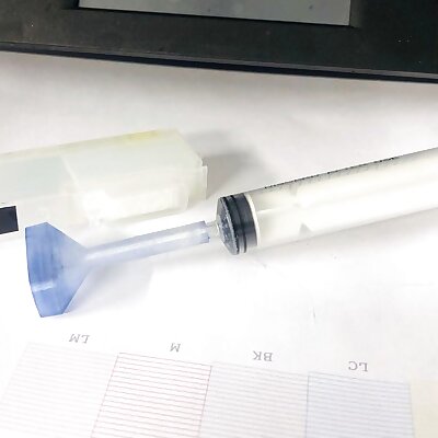 Syringe adapter for epson clogged print head