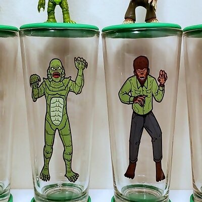 Drinking Glass DustCovers and NoSlip Bases for Display