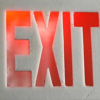 Tiny Exit Sign with LED Light