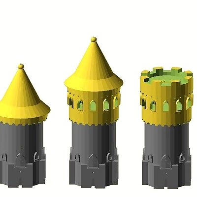 Parametric Tower Tops for Modular Castle Playset