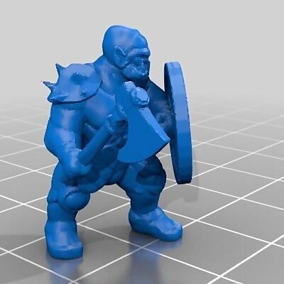 18mm orcs for DD in dynamic pose with weapon and shield