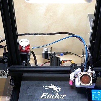LED Mount  Holder for Ender 3 Printer using 3 strip LEDs just slide from top side no screw needed