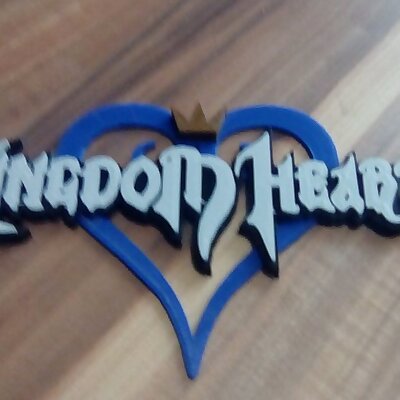 Kingdom Hearts Logo remixed for multicolour printing