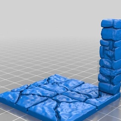 Ruined wall dungeon parts combined