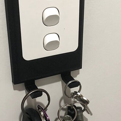 Light Switch Cover with Key Hooks