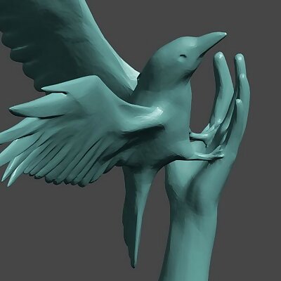 Statue of Nocturnal  Left hand and bird remix