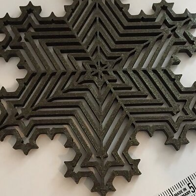 Koch Snowflake Ornament andor coaster