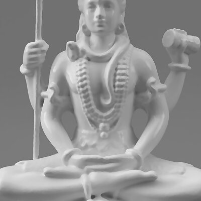 Shiva in Meditation on Tiger Skin
