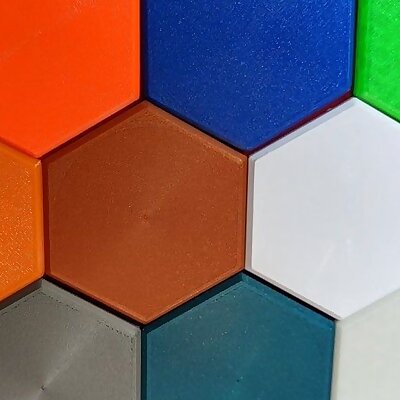 Hexagonal Filament Swatch accepts 6mm x 2mm magnet