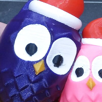 Christmas Cuddling Owls Multimaterial Version