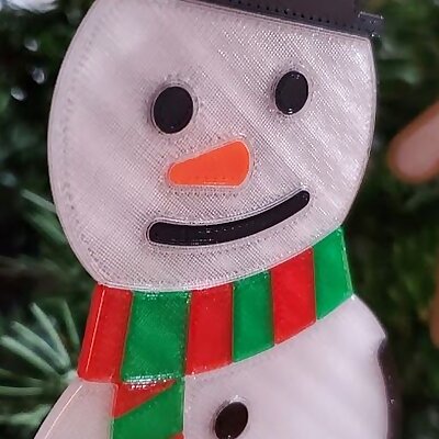 MMU Snowman with carrot nose with smooth surface