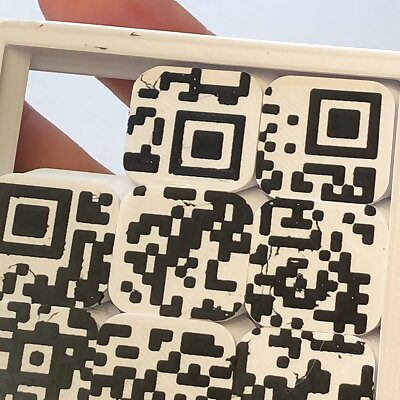 Sliding puzzle with a QR code