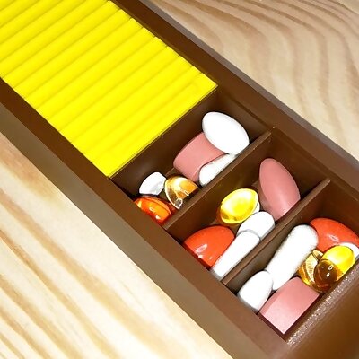 Pills Box with Sliding Door