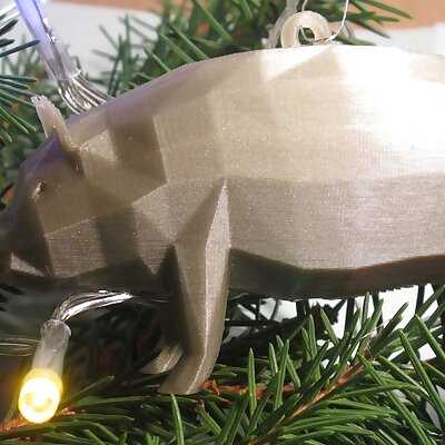 🟦🎄 Christmas decoration LowPoly Pig 🎄