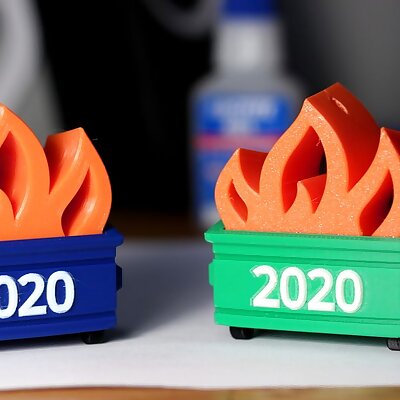 Multicolor 2020 Dumpster Fire Ornament