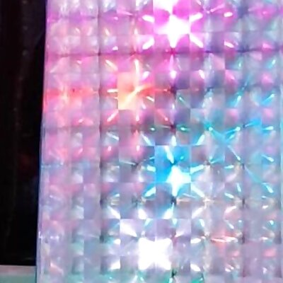 Lamp with rotating RGB LEDs prism foil stars USB powered