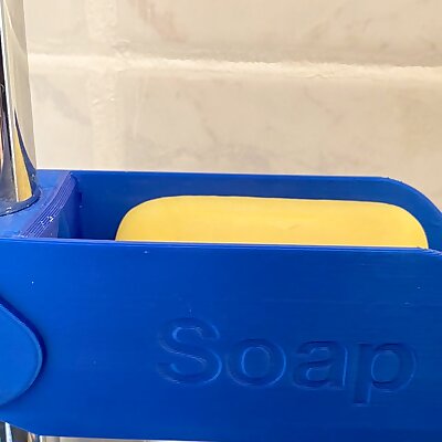 Soap holder shower rail