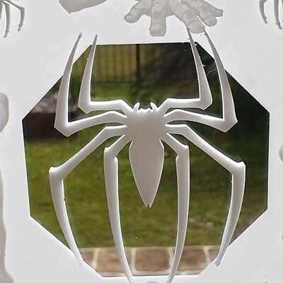 Spiderman lithophane window art
