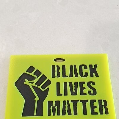Black Lives Matter Keychain  reversible