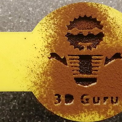 3D Guru logo Coffee Decoration Template  logo do kávy  kafe