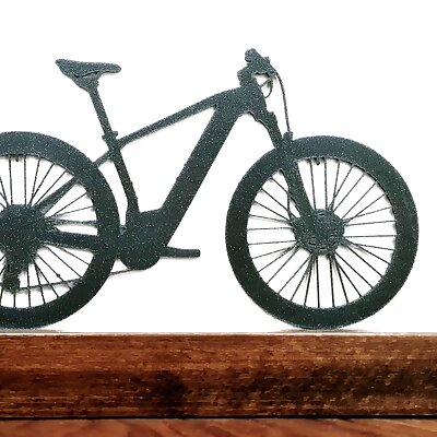 Mountain bike silhouette 🚵‍♂️ ornament V1 – hardtail eMTB