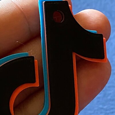 TikTok logo keychain