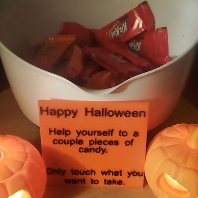 Halloween Sign for self service candy