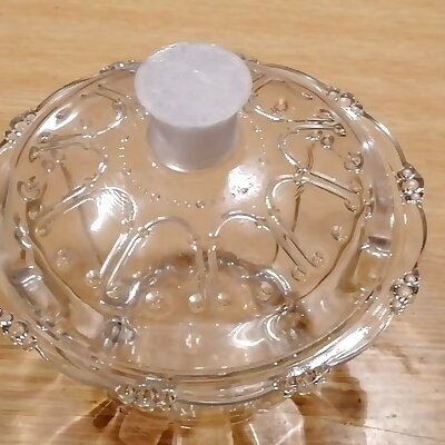 Glass jar lid handle