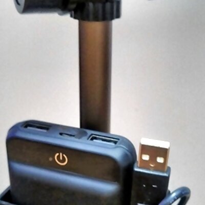 Battery Pack Holder for Hama Camera Tripod using a Zoom Q2n4K camera