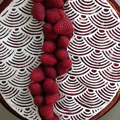 Japanse Waves pattern for Raspberry Tart