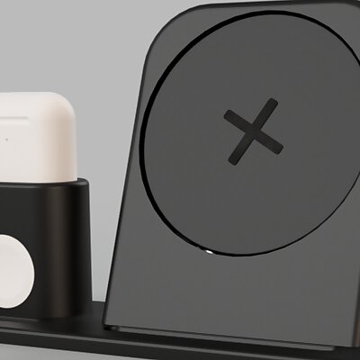 Apple 3 in 1 Charging Dock with Ikea Livboj QI AirPods pro and normal