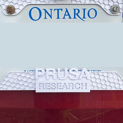 Prusa License Plate Frame