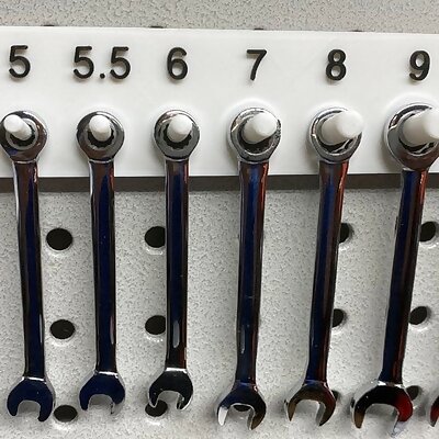Pegboard Holder for Mini Wrenches metric and SAE