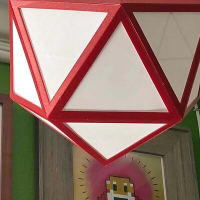 Icosahedron Customizable Paper Lamp
