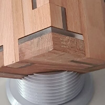 Wood Cube Lamp