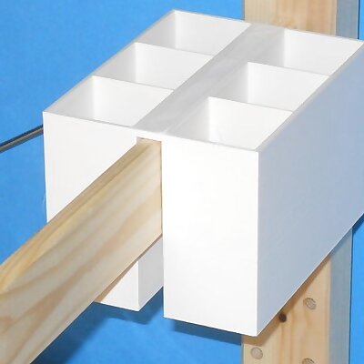 Twin Deep Partitionned Buckets for Ikea Ivar Shelving System