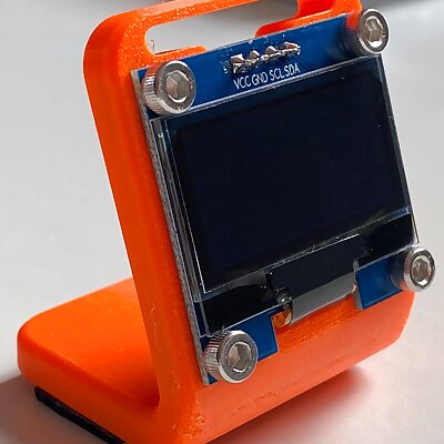 Simple holder for 13 inch 128x64 OLED display module