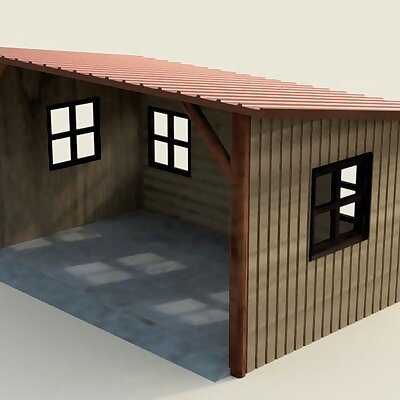 Toy Barn for carstractors with scale 150