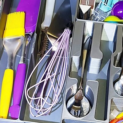Cutlery silverwear tray organizer drawer Prusa i3 MK3 size