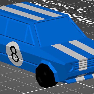 Volkswagen Golf GTI  Low Poly Multimaterial remix