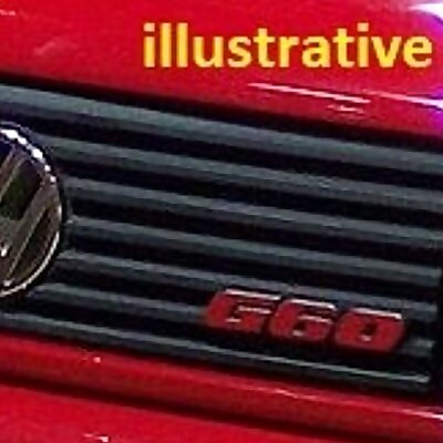 VW Corrado G60 logo front grill