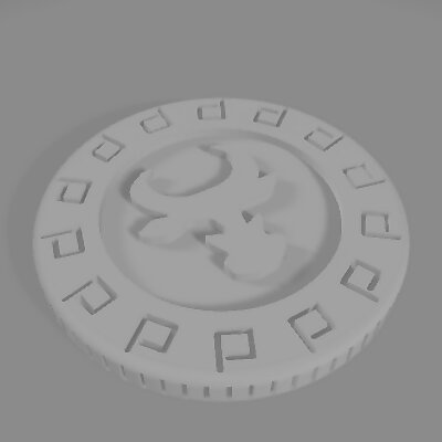 Coin arrow token and spiral for Santorini boardgame