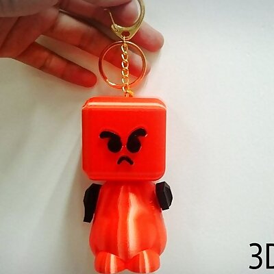 3D robot keychain  angry