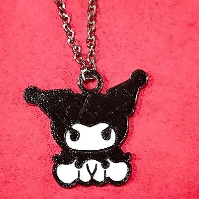 Kuromi necklace part 2 black and white