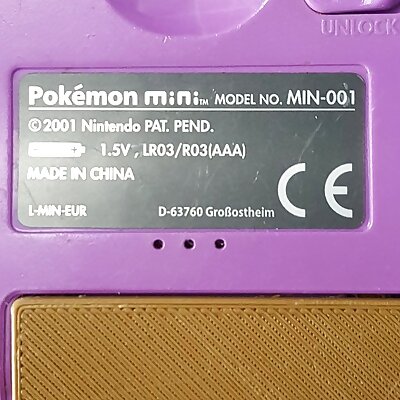 Pokemon Mini Battery Lid