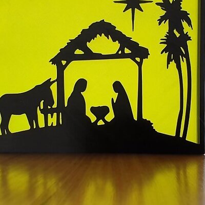 Christmas Nativity Silhouette Art