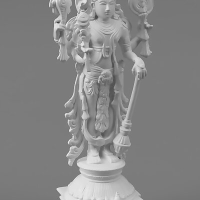 Vishnu the Preserver with Garuda eagle  Chola bronze style