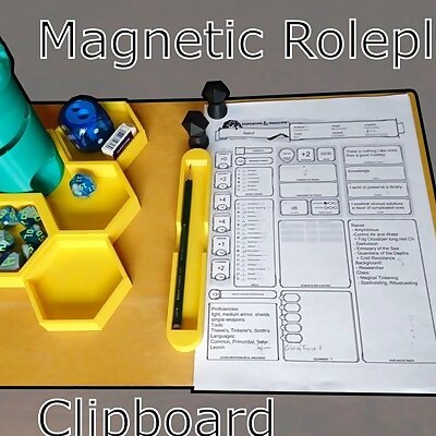 Magnetic Roleplaying Clipboard Accessories
