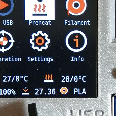 LCD Frame  USB for Prusa Mini